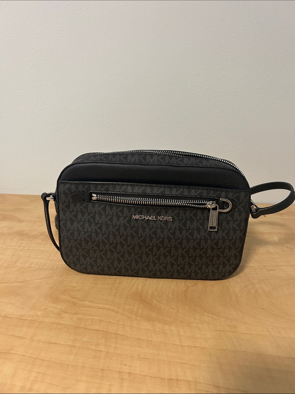 Michael Kors Black MK Logo Crossbody Purse (never worn)